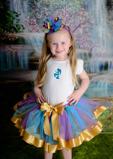 Mermaid Tutu, Girls Mermaid Outfit, Mermaid Dress, Mermaid Birthday, Mermaid Party