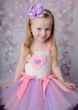 Valentines Day Tutu Dress, Valentine's Day Tutu Dress, Girls Cupid Tutu, Girls Cupid Dress, Lavender and Pink Valentines Day Tutu, Pink Valentine's Day Tutu, Purple Cupid Tutu Dress - Little Ladybug Tutus