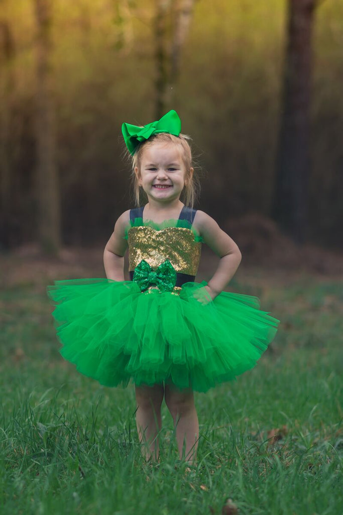 St. Patrick’s Day Tutu, Girls Leprechaun Tutu Costume, Irish Tutu Dress for Girls