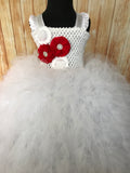 White Tutu, White Tutu Dress, Girls White Gown, White Wedding, White Flower Girl Tutu, White Pageant Tutu, White Ruffle Tutu Dress, White Party Tutu - Little Ladybug Tutus