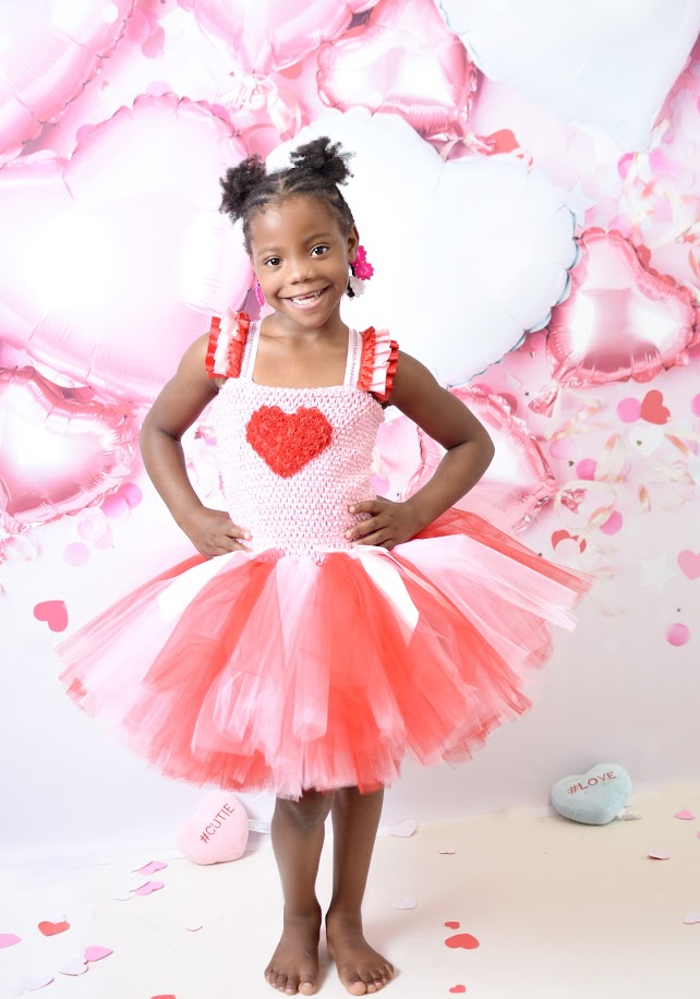 Valentine's Tutu Dress, Pink & Red Valentines Tutu