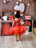 Red Tutu Dress, Red Pageant Dress, Red Sequin Tutu