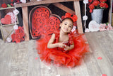 Red Tutu Dress, Red Pageant Dress, Red Sequin Tutu