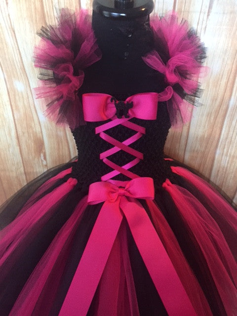 Witch Tutu Dress Costume Pink and Black Girls Witch Little