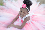 Coral White Pink Tutu Dress - Little Ladybug Tutus