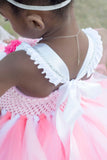 Coral White Pink Tutu Dress - Little Ladybug Tutus