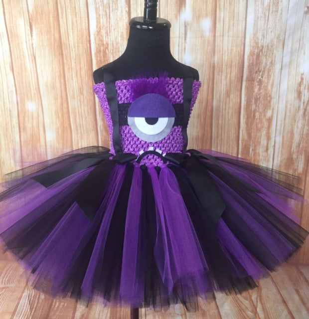 Girls Lil Minions Inspired Tutu Costume Dress