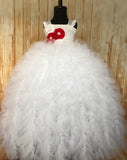 White Tutu, White Tutu Dress, Girls White Gown, White Wedding, White Flower Girl Tutu, White Pageant Tutu, White Ruffle Tutu Dress, White Party Tutu - Little Ladybug Tutus