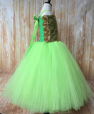 Green Tutu, Girls Green & Gold Tutu Dress, Apple Green Tutu, Green Pageant Tutu - Little Ladybug Tutus