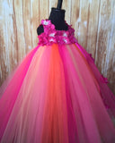 Fuchsia Tutu, Fuchsia Girsl Tutu Dress, Fuchsia Flower Girl Dress, Hot Pink Tutu Dress - Little Ladybug Tutus