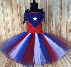 Puerto Rico Tutu, Puerto Rican Flag Tutu, Puerto Rican Pageant Dress, PR Parade Dress - Little Ladybug Tutus