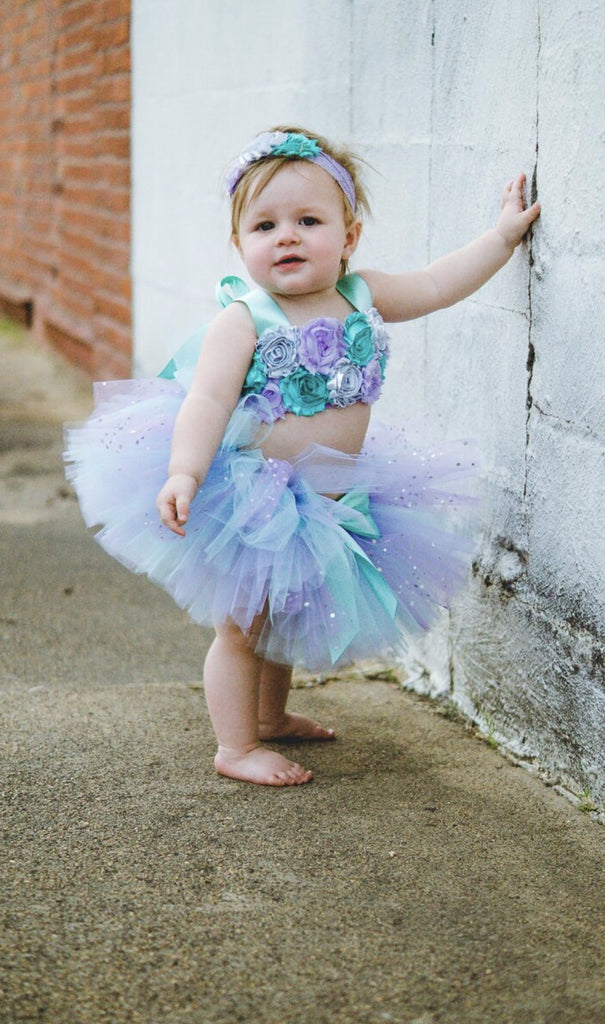 Lavender & Aqua First Birthday Smash Cake Tutu Set