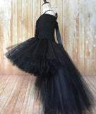 Black Tutu, Girls Black High Low Tutu Dress, Girls Black High Low Tutu - Little Ladybug Tutus