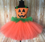 Pumpkin Tutu, Girls Pumpkin Costume, Pumpkin Dress, Pumpkin Halloween Costume - Little Ladybug Tutus