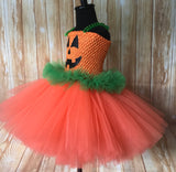 Pumpkin Tutu, Girls Pumpkin Costume, Pumpkin Dress, Pumpkin Halloween Costume - Little Ladybug Tutus