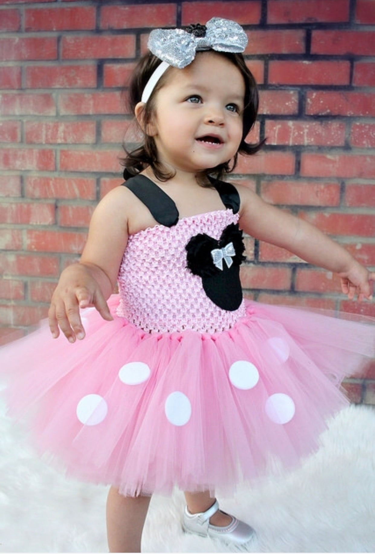 Girl Minnie Mouse Polka Dotted Tutu Skirt Princess Ladybug Party Dress O102