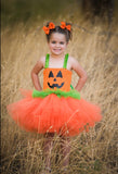 Pumpkin Tutu, Girls Pumpkin Costume, Pumpkin Dress, Pumpkin Halloween Costume - Little Ladybug Tutus