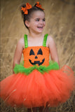 Pumpkin Tutu, Girls Pumpkin Costume, Pumpkin Dress, Pumpkin Halloween Costume - Little Ladybug Tutus