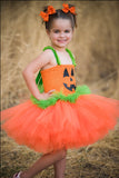 Pumpkin Tutu, Girls Pumpkin Costume, Pumpkin Dress, Pumpkin Halloween Costume - Little Ladybug Tutus