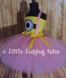 Minion Tutu, Minion Tutu Dress, Pink Minion Costume, Girls Pink Minion Dress - Little Ladybug Tutus
