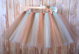 Mint, Peach and Gold Tutu Skirt - Little Ladybug Tutus