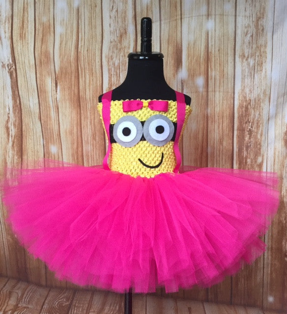 Minion Tutu, Minion Tutu Dress, Pink Minion Tutu, Pink Minion Costume