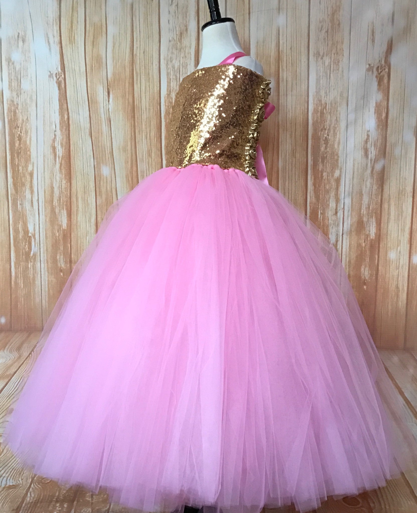 Pink and gold tutu skirt online