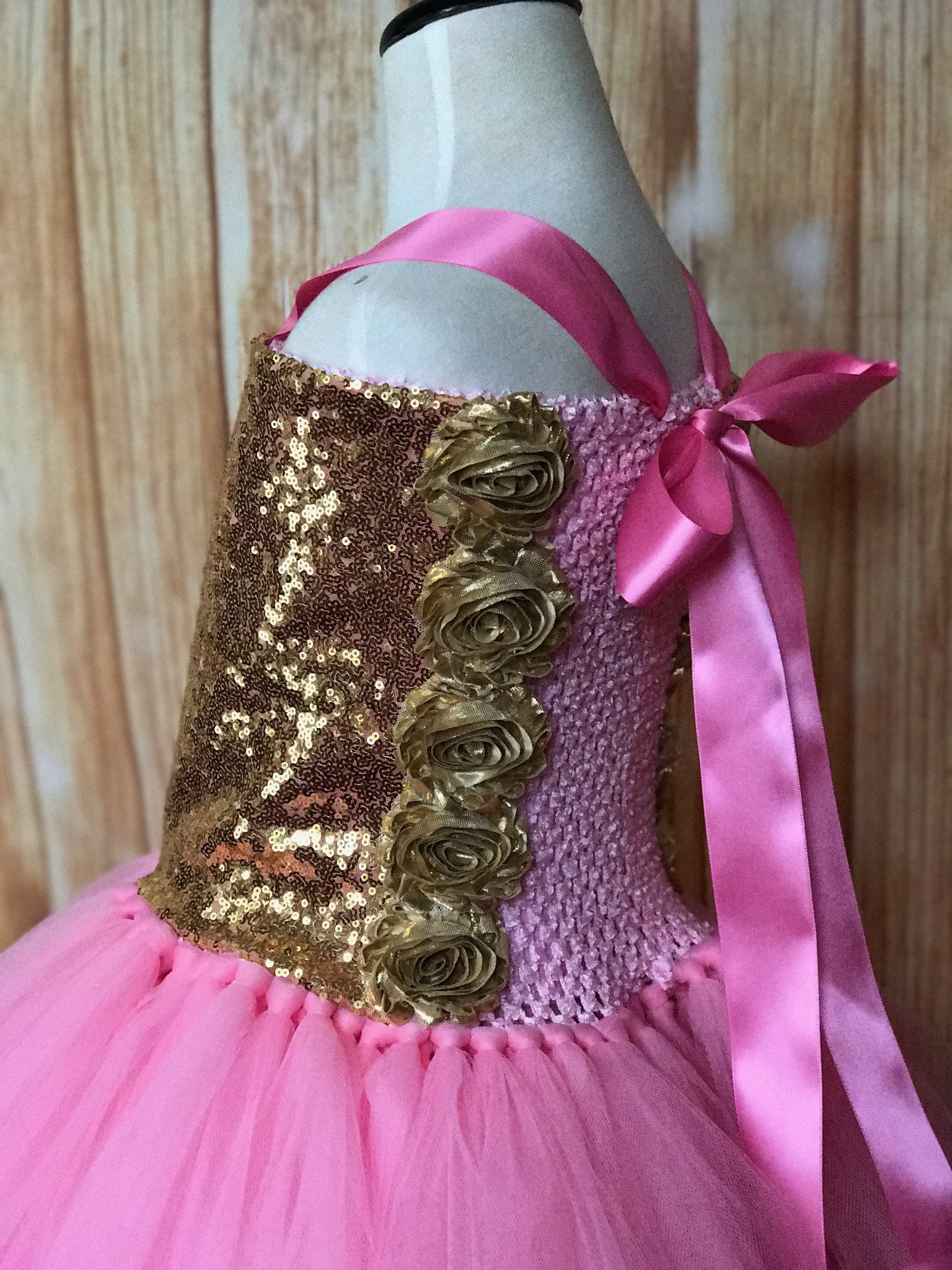 Gold Pink Tutu Gold and Pink Girls Tutu Dress Girls Pink