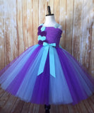 ﻿Purple and Aqua Tutu, Purple Tutu, Aqua Tutu, Purple & Aqua Tutu, Purple and Aqua Flower Girl Tutu, Purple and Aqua Tulle Dress, Purple Birthday, Mermaid Birthday, Easter Tutu, Easter Tulle Dress, Spring Wedding, Summer Wedding, Spring Photo Session - Little Ladybug Tutus