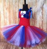 American Flag Tutu, Girls Patriotic Tutu, Patriotic Pageant Dress, Patriotic Tutus for Girls - Little Ladybug Tutus