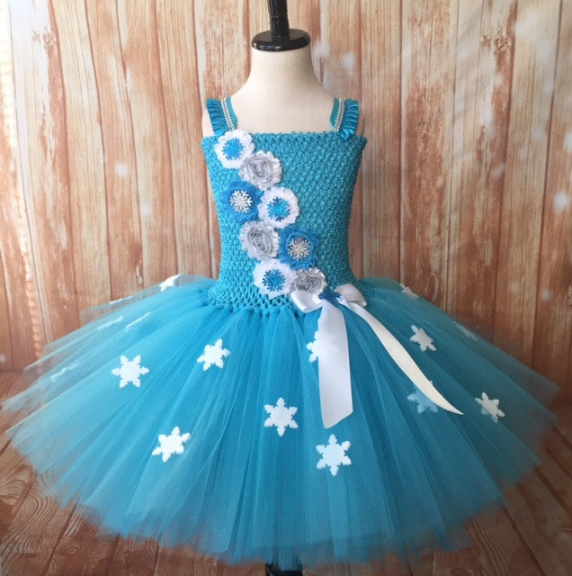Snowflake Tutu, Snowflake Dress, Frozen Elsa Birthday Party Dress