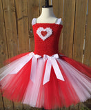 Valentines Day Tutu Dress, Valentine's Day Tutu Dress, Girls Cupid Tutu, Girls Cupid Dress, Red Valentines Day Tutu, Red and White Valentine's Day Tutu, Red Cupid Tutu Dress, Valentine's Day Photo Session Tutu Dress - Little Ladybug Tutus