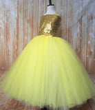 ﻿Gold & Yellow Tutu, Gold and Yellow Tutu Dress, Girls Yellow & Gold Tutu, Girls Gold and Yellow Tutu, Gold Flower Girl Tutu, Gold Pageant Tutu, Yellow Tutu, Yellow Tutu Dress, Girls Yellow Flower Girl Dress, Yellow Wedding - Little Ladybug Tutus