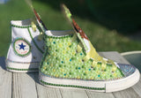Princess Tiana Custom Converse, Kids Shoe Size 10-3