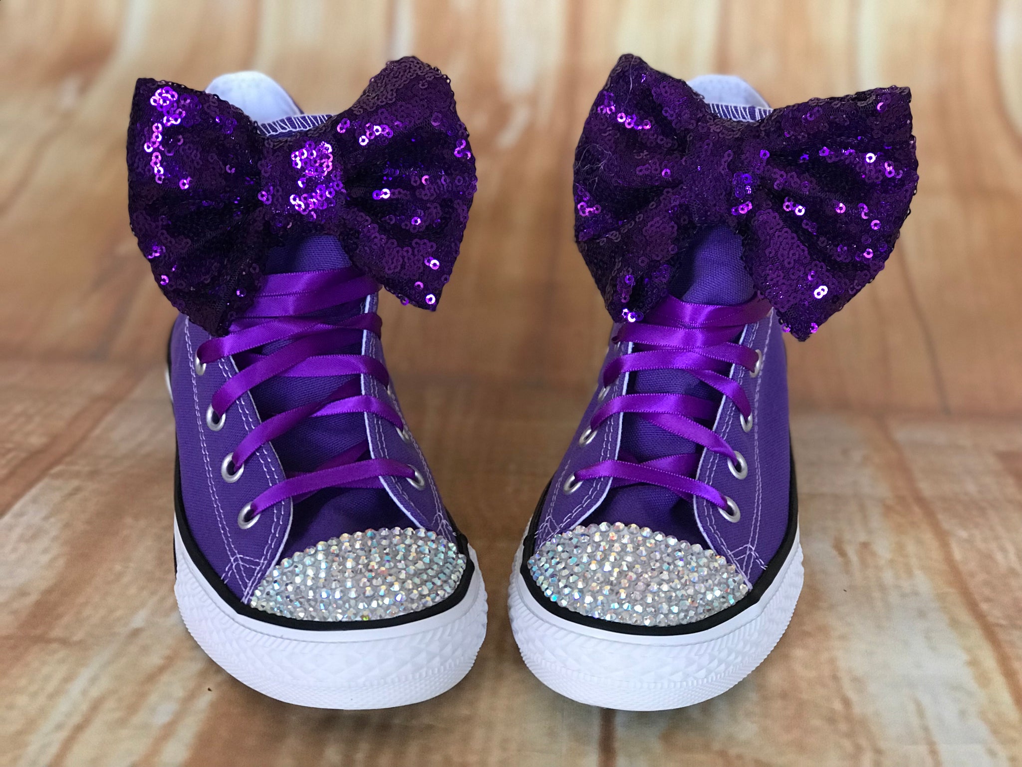 Purple Touch of Converse Sneakers, Little 11-3 | Little Ladybug Tutus