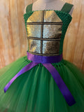 Purple Ninja Turtle Tutu, Ninja Turtle Dress, Ninja Turtle Halloween Costume