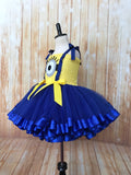 Minion Tutu, Minion Ribbon Trim Tutu, Minion Dress, Minion Party Tutu, Minion Birthday Tutu - Little Ladybug Tutus
