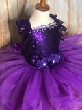 Purple Tutu Dress, Purple Pageant Dress, Purple Sequin Tutu