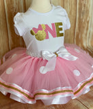 Minnie Mouse First Birthday Tutu Outfit, Minnie Mouse Birthday Outfit