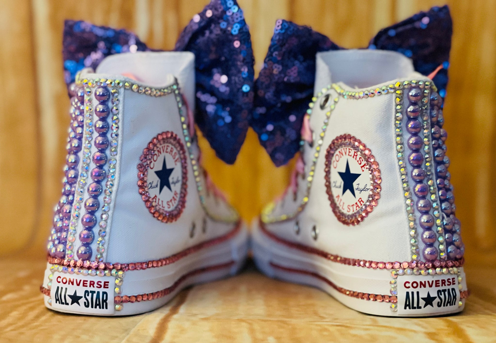 Infant bling converse on sale shoes