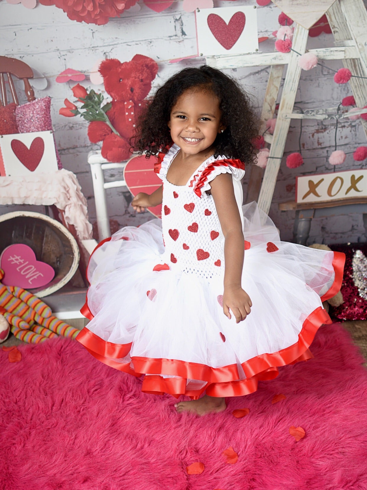 Tutu Skirt Little Girl Valentines Day Dresses Valentine Dress