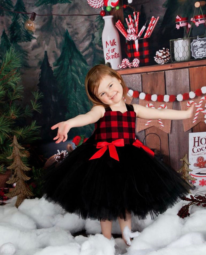 Buffalo Plaid Tutu, Girls Buffalo Plaid Tutu, Girls Christmas Tutu Dress, Girls Buffalo Plaid