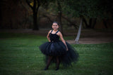 Black Tutu, Girls Black High Low Tutu Dress, Girls Black High Low Tutu - Little Ladybug Tutus