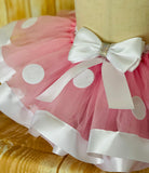 Minnie Mouse Tutu Skirt, Pink Minnie Ribbon Tutu