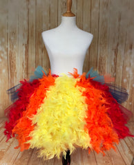 Kevin Up Women’s Disney Marathon Tutu Skirt with Feathers