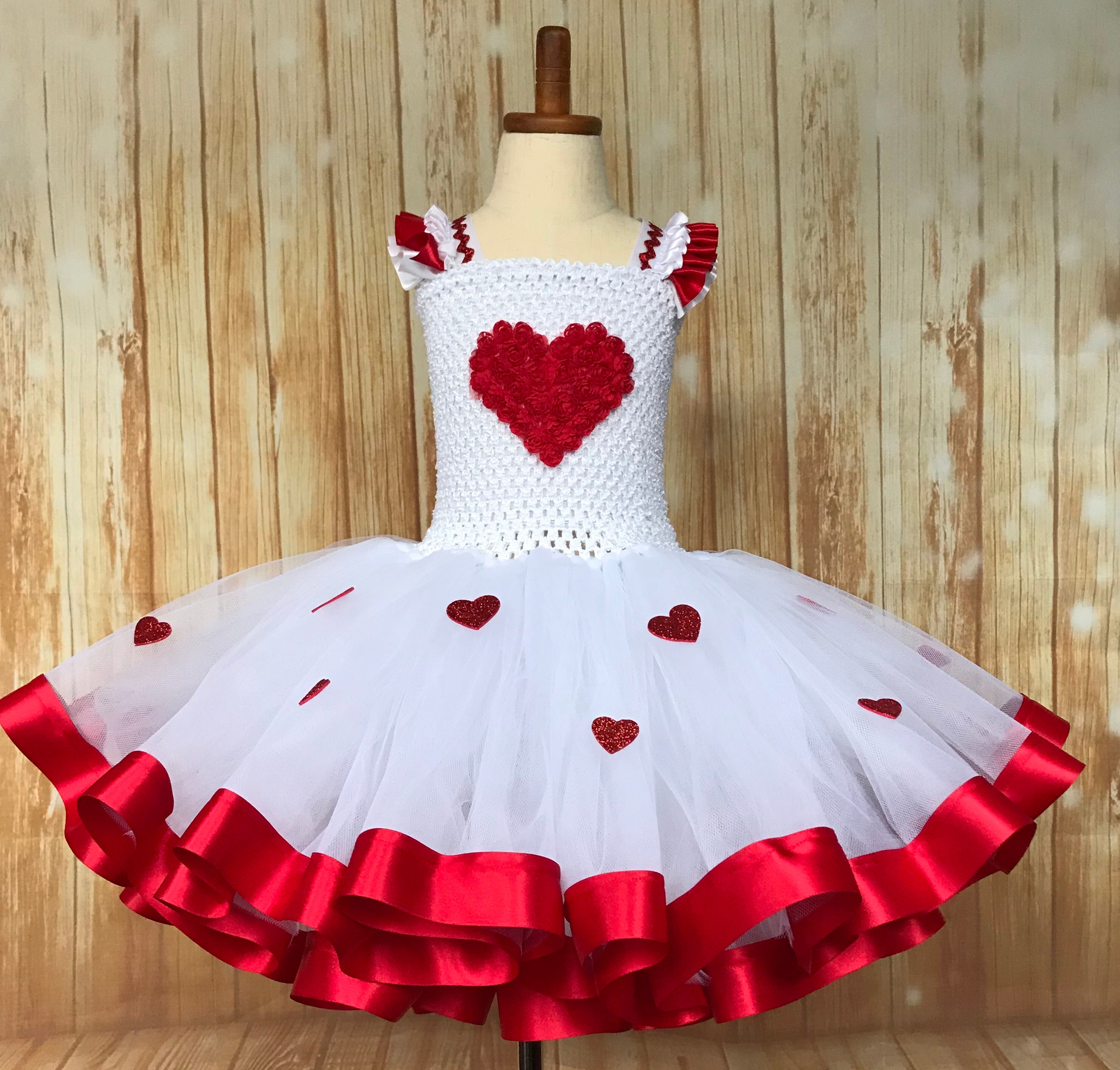 valentine's day dance dresses NAISIBABY Girls Party Dresses, Long Sleeve Hearts Graphic Party Flowy Pink 13T Red Dress For Valentine's Day