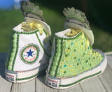Princess Tiana Custom Converse, Kids Shoe Size 10-3