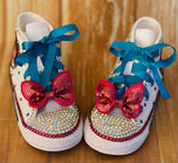 Encanto Blinged Converse Shoes, Big Kids Sneaker Size 3-6