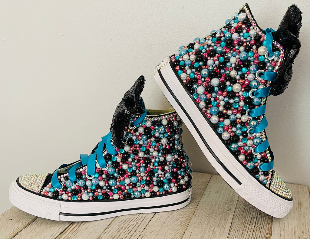 Tik Tok Blinged Converse Sneakers, Infants and Toddler Shoe Size 2-9