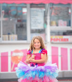 Purple Turquoise and Pink Tutu Dress